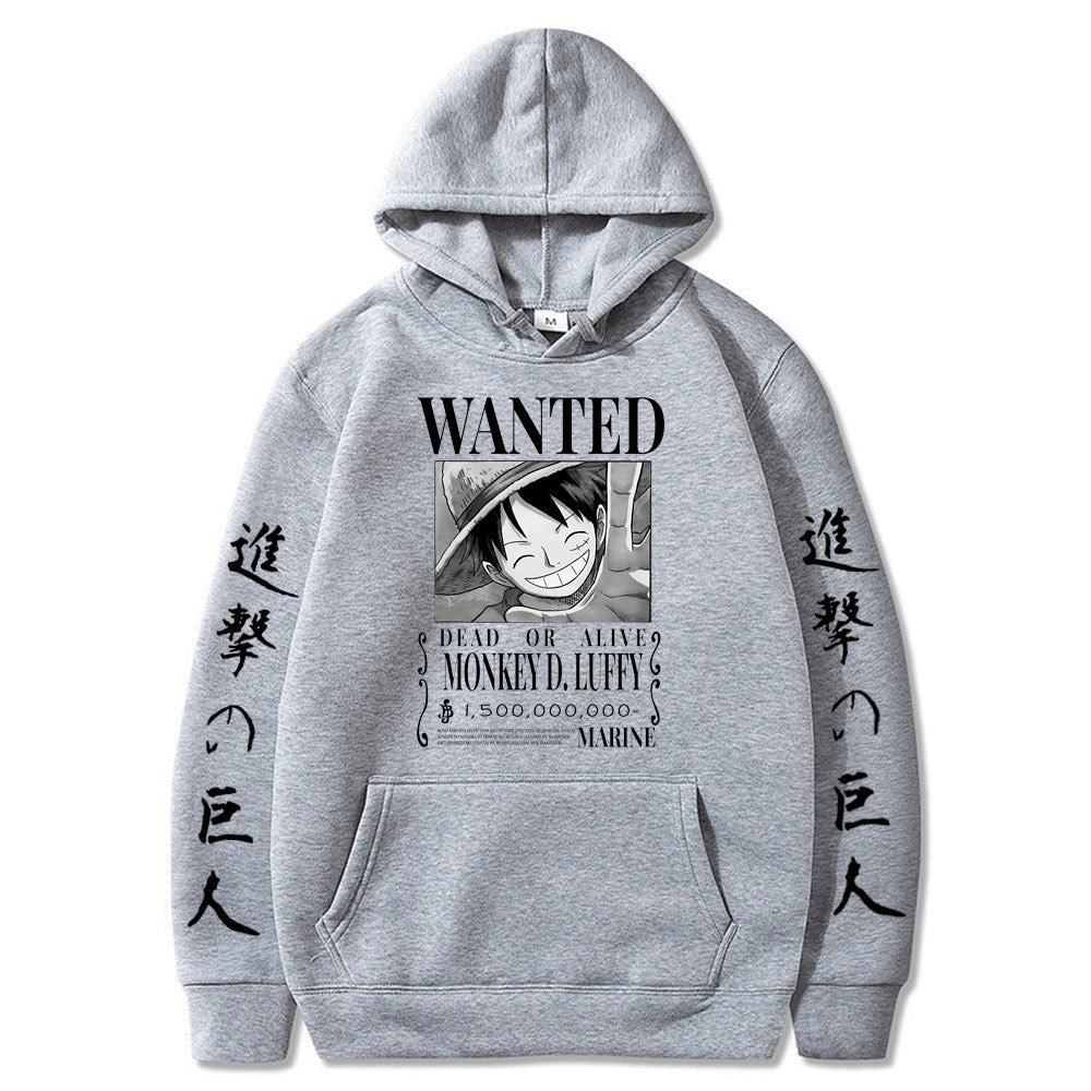 Luffy hoodie anime attack on titan hoodie fleece sweatshirt