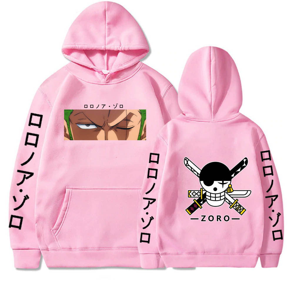 Mode Herenkleding Roronoa Zoro Ogen Hoodie Eendelig Anime Pullover Unisex Herfst Winter Sweatshirt Hiphop