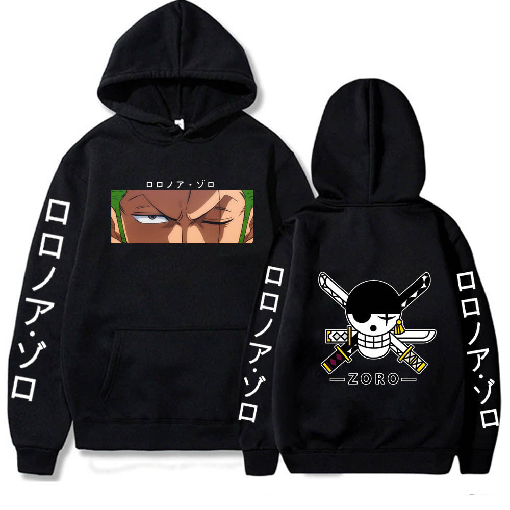 Mode Herenkleding Roronoa Zoro Ogen Hoodie Eendelig Anime Pullover Unisex Herfst Winter Sweatshirt Hiphop
