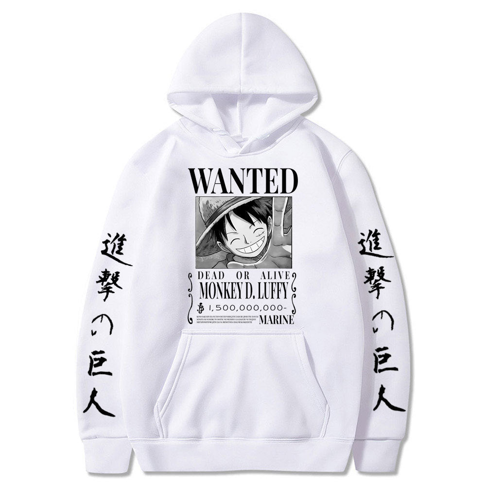 Luffy hoodie anime attack on titan hoodie fleece sweatshirt