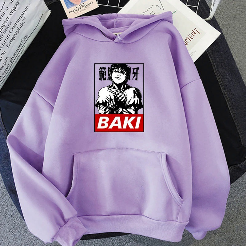 Cross-border anime blade fan peripheral printed sweatshirt spring and autumn casual couple long-sleeved hoodie anime hoodie