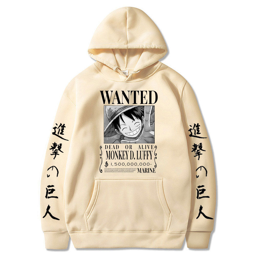 Luffy hoodie anime attack on titan hoodie fleece sweatshirt