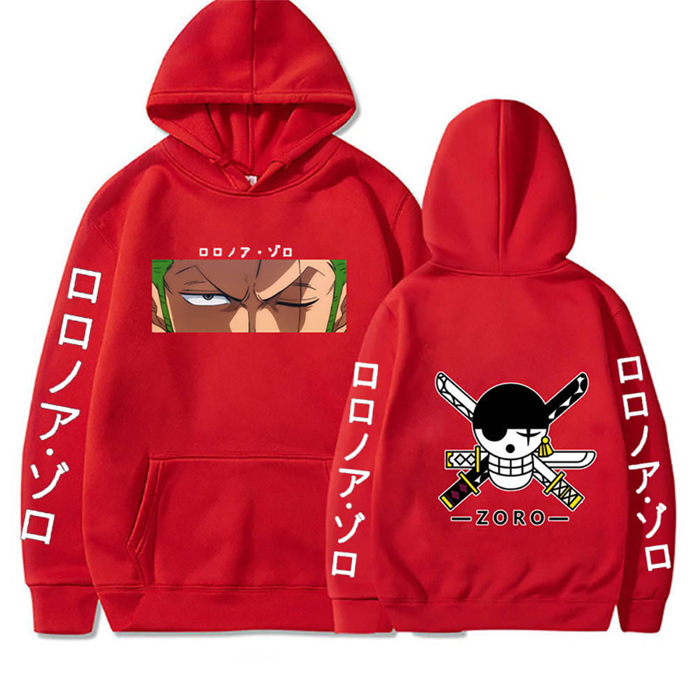 Mode Herenkleding Roronoa Zoro Ogen Hoodie Eendelig Anime Pullover Unisex Herfst Winter Sweatshirt Hiphop
