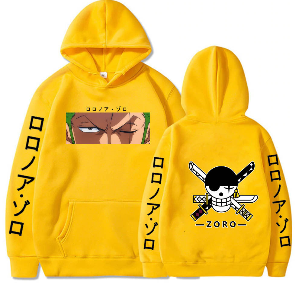 Mode Herenkleding Roronoa Zoro Ogen Hoodie Eendelig Anime Pullover Unisex Herfst Winter Sweatshirt Hiphop