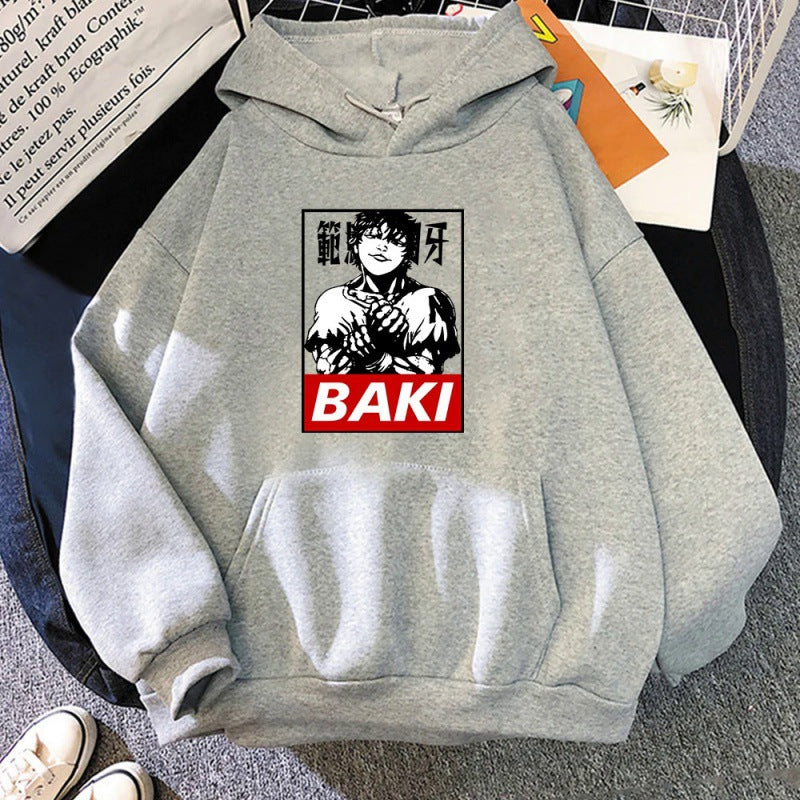 Cross-border anime blade fan peripheral printed sweatshirt spring and autumn casual couple long-sleeved hoodie anime hoodie