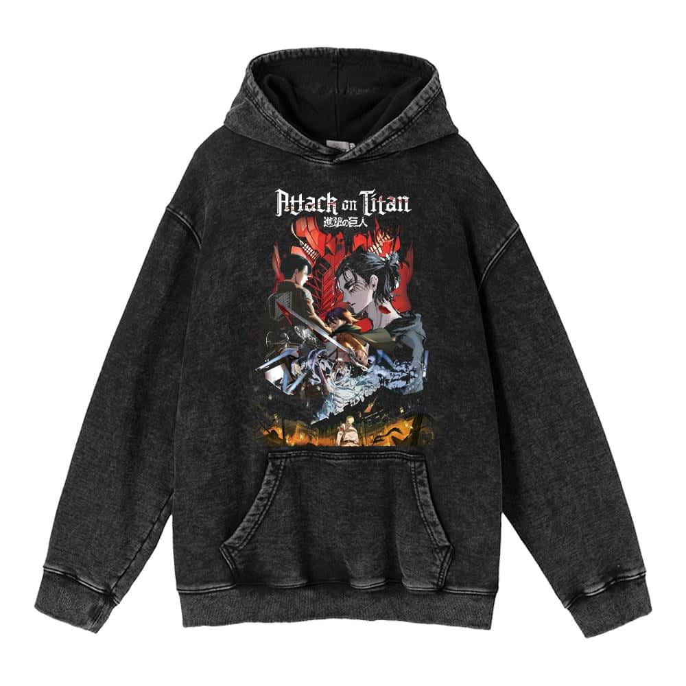 Anime washed sweatshirt collection