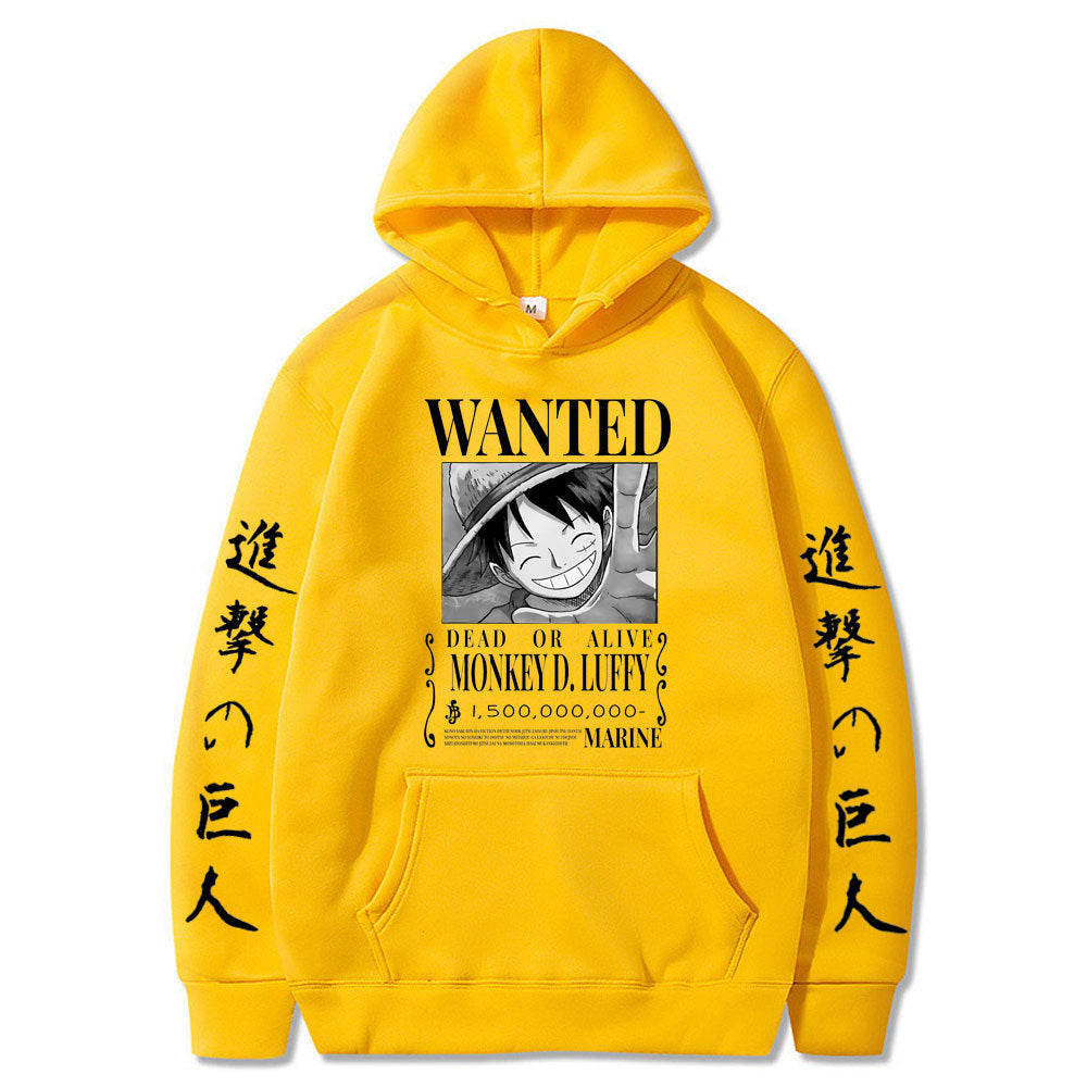 Luffy hoodie anime attack on titan hoodie fleece sweatshirt