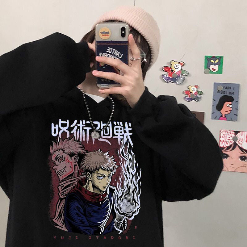 Men's Hoodies Japanese Anime Jujutsu Kaisen Hoodie Yuji Itad