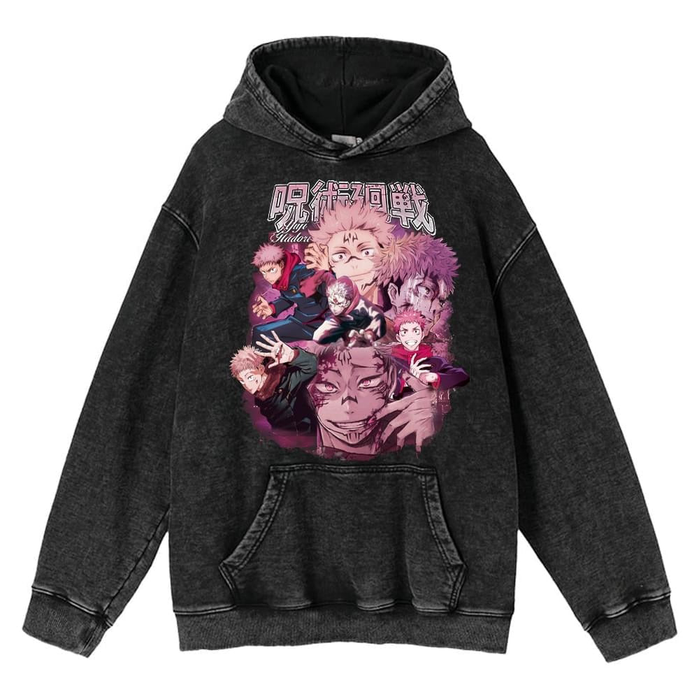 Anime washed sweatshirt collection