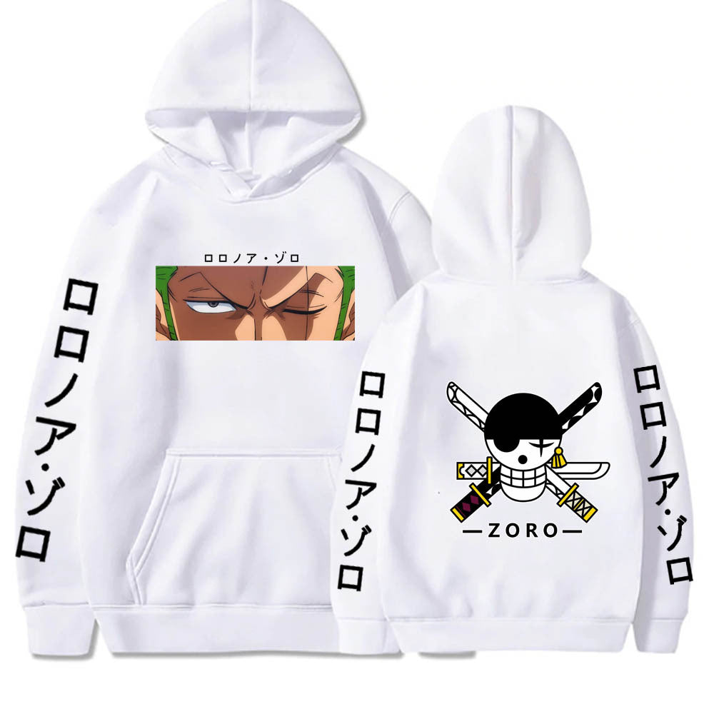 Mode Herenkleding Roronoa Zoro Ogen Hoodie Eendelig Anime Pullover Unisex Herfst Winter Sweatshirt Hiphop