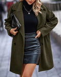 Women's Mid-Length Polar Fleece Winter Coat